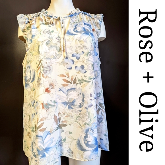 Women's | Rose + Olive | Sleeveless Blouse | LG - Picture 2 of 8